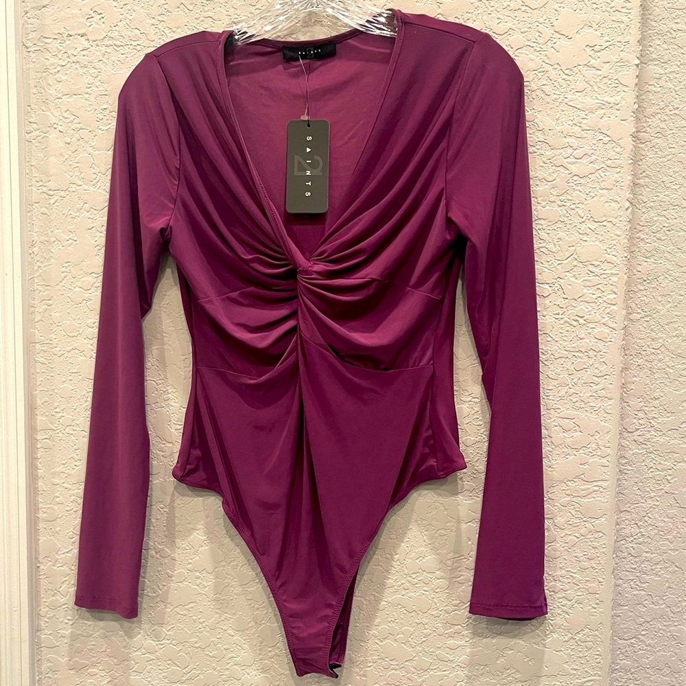 NWT Saints21 Plum Purple Woman’s Bodysuit Size: Large